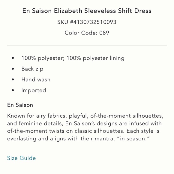 Nwt en saison tweed shift mini dress - Picture 7 of 7